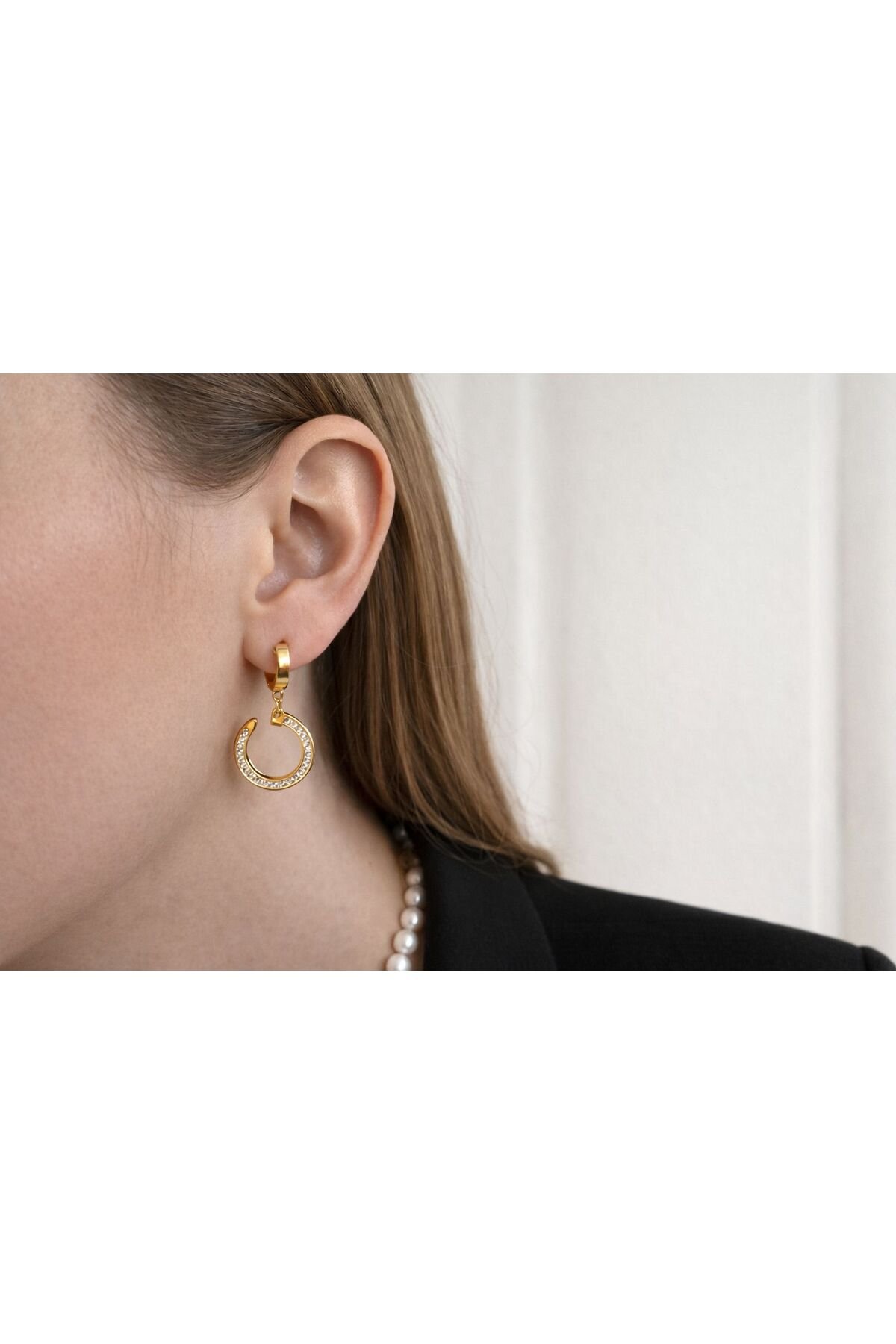 Horseshoe Shaped Steel Earrings Women