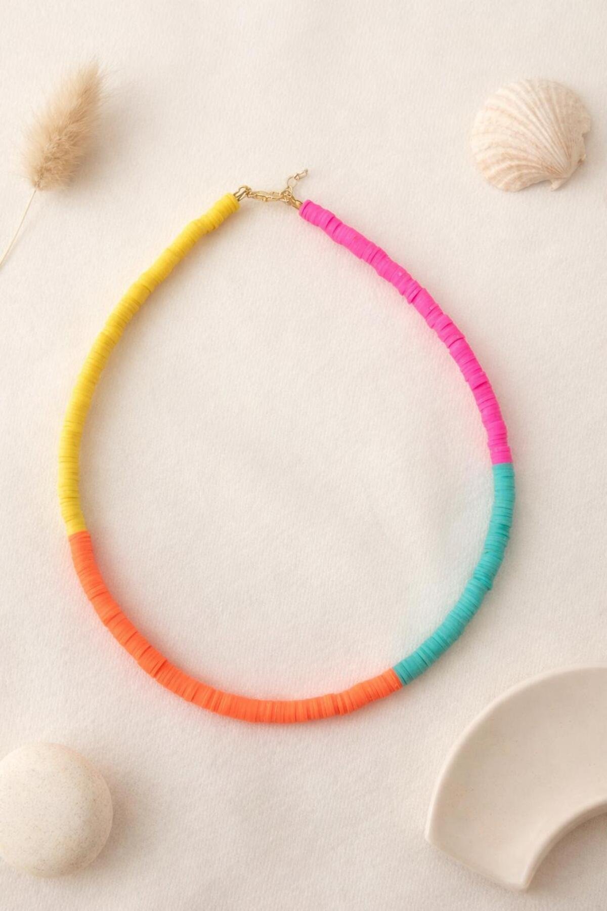 Günışığı Renkli Fimo Kolye