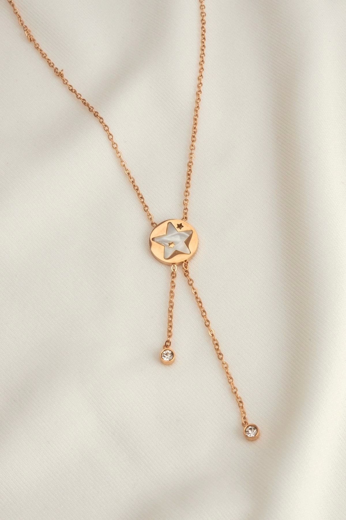 Yıldız Model Çelik Kolye