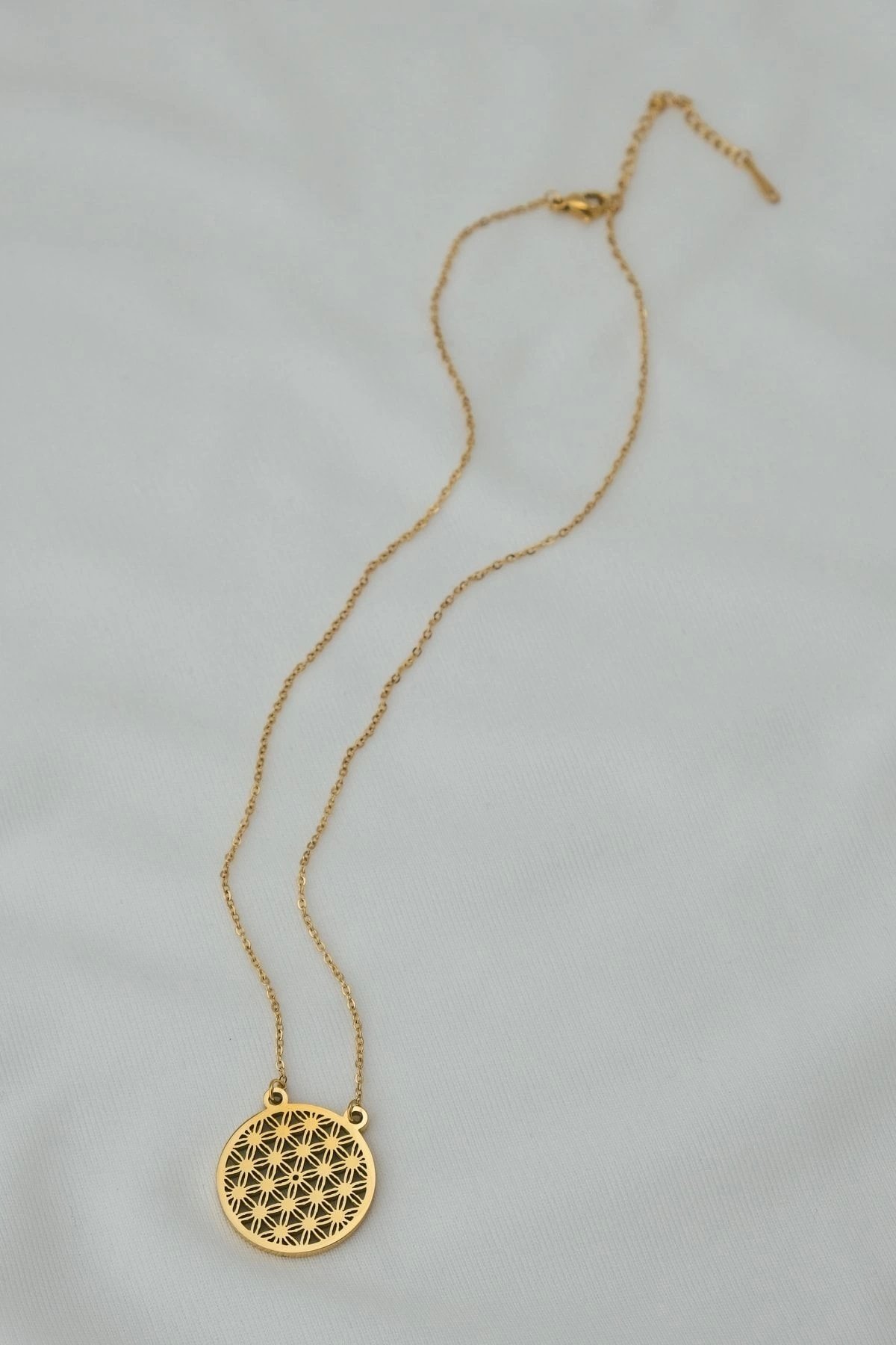 Yaşam Çiçeği Kadın Çelik Kolye