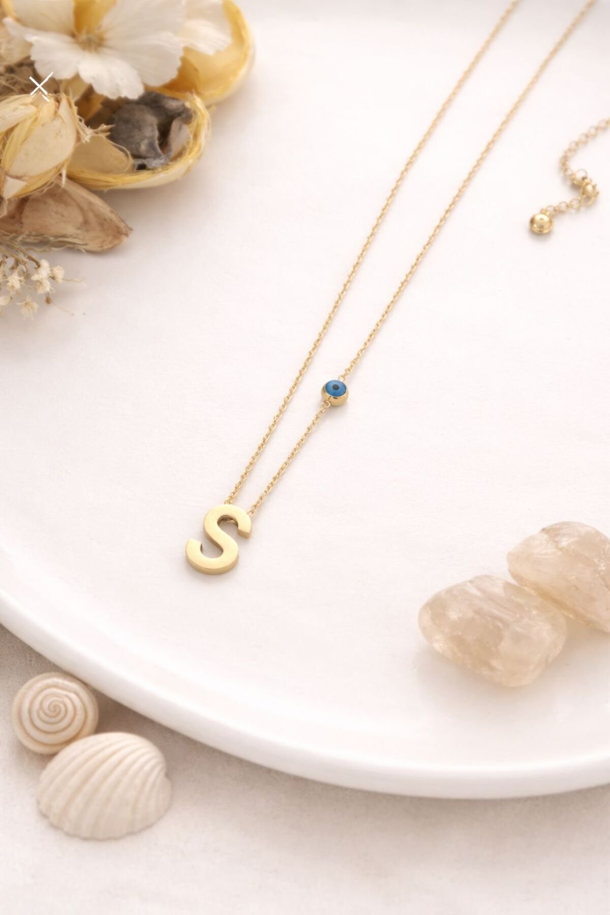 S Harfli Çelik Kolye