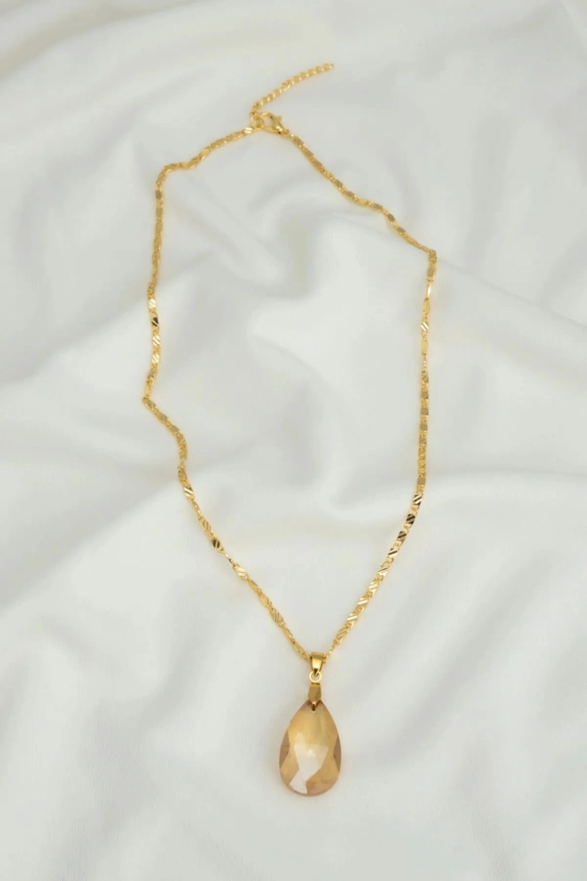 Damla Model Kolye Sarı