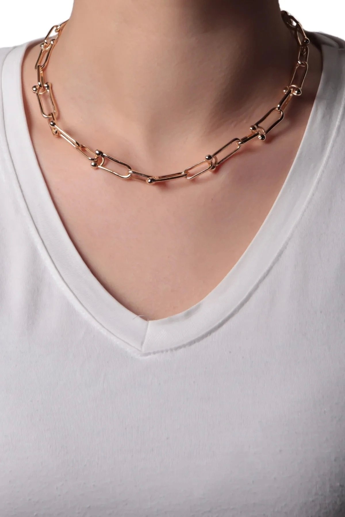 UNİSEX MODEL GOLD KOLYE