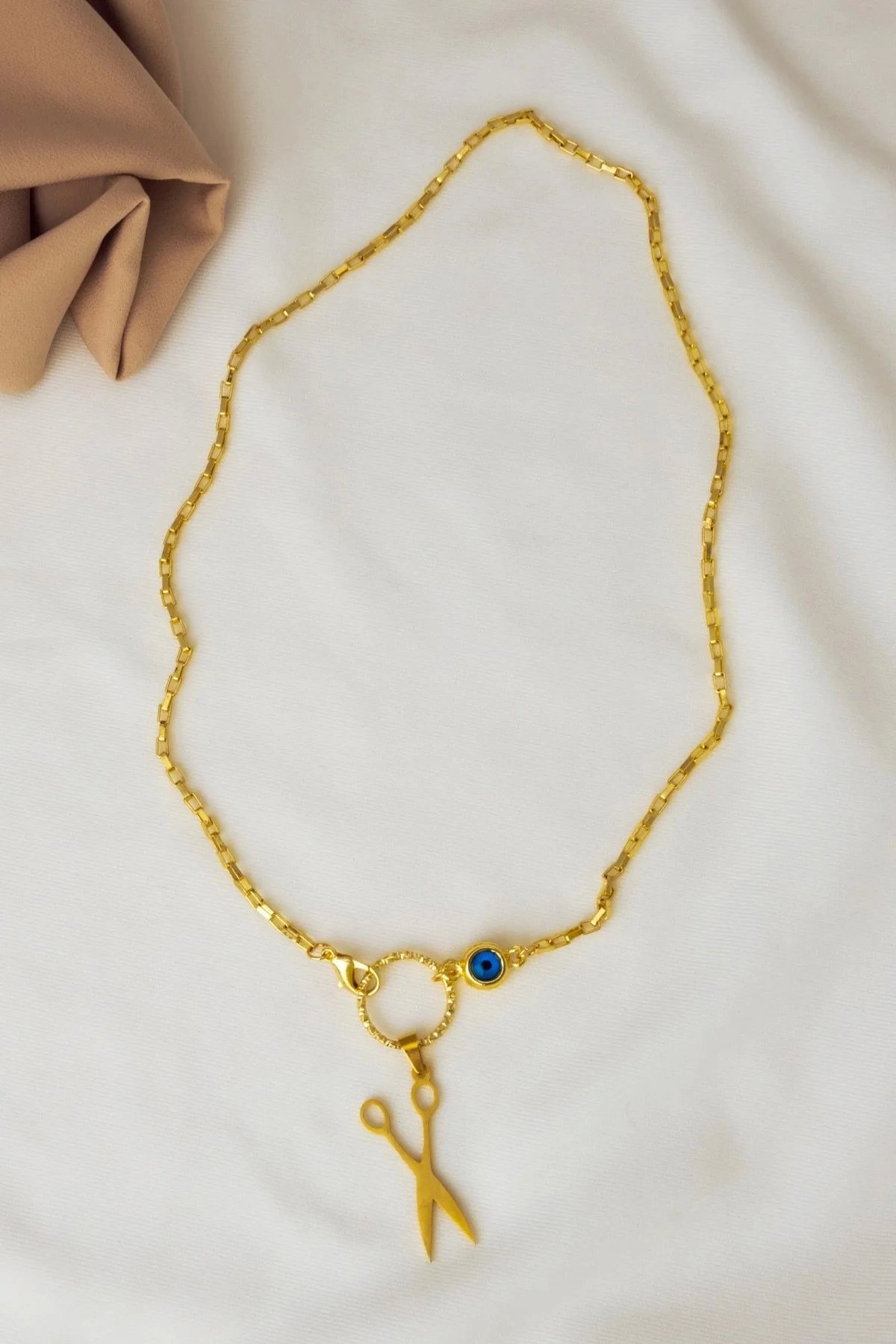 Makas Model Kaplama Kolye