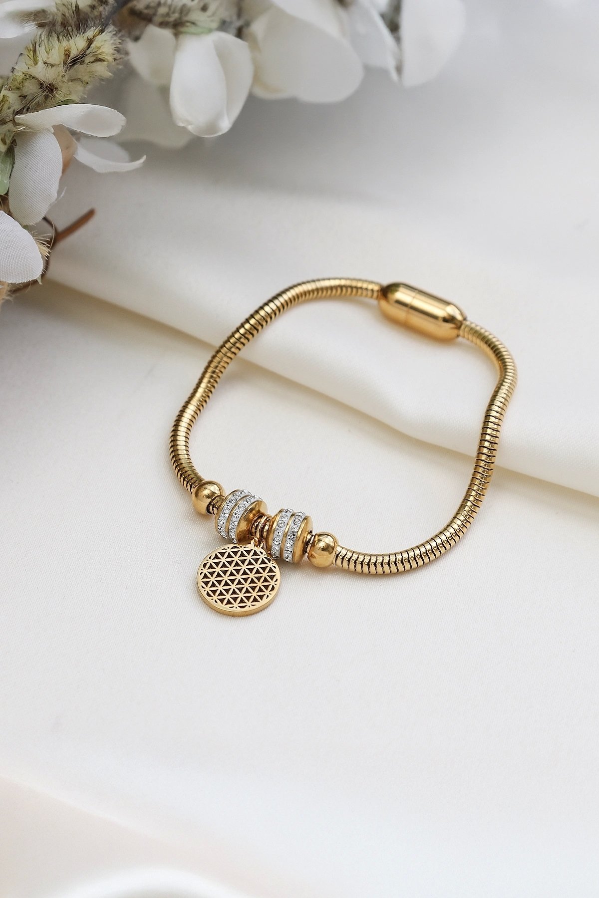 Yaşam Çiçekli Charm Bileklik