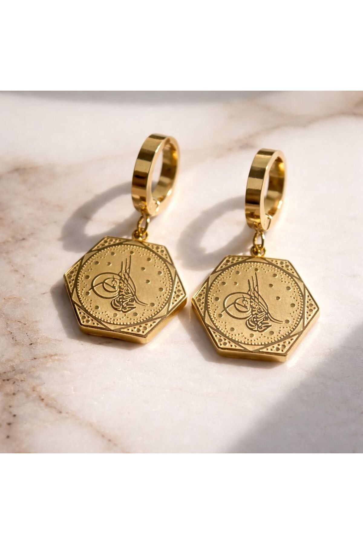 Ottoman Tugral Steel Earrings Women