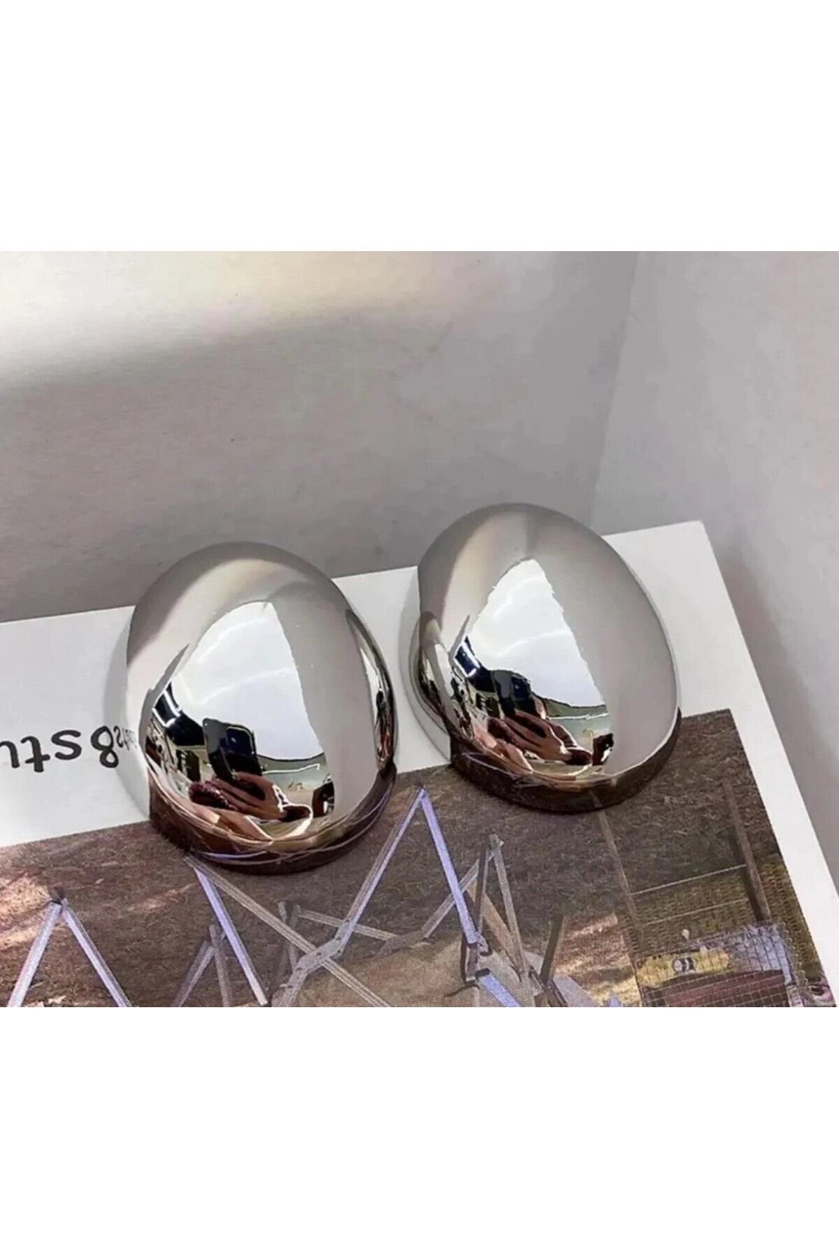 Çelik Düğme Küpe