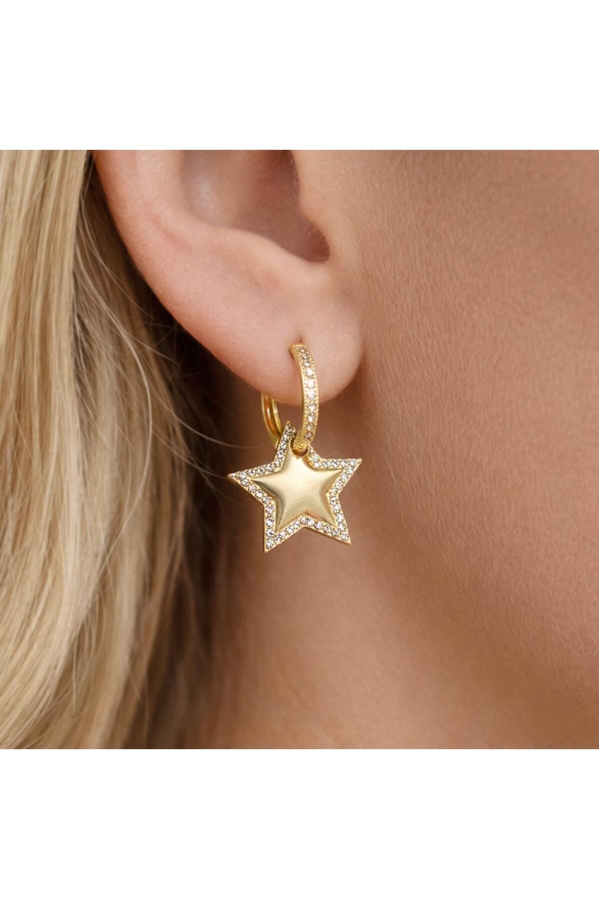 Bakımeri Jewelry Rose Star Xuping Zirkon Küpe