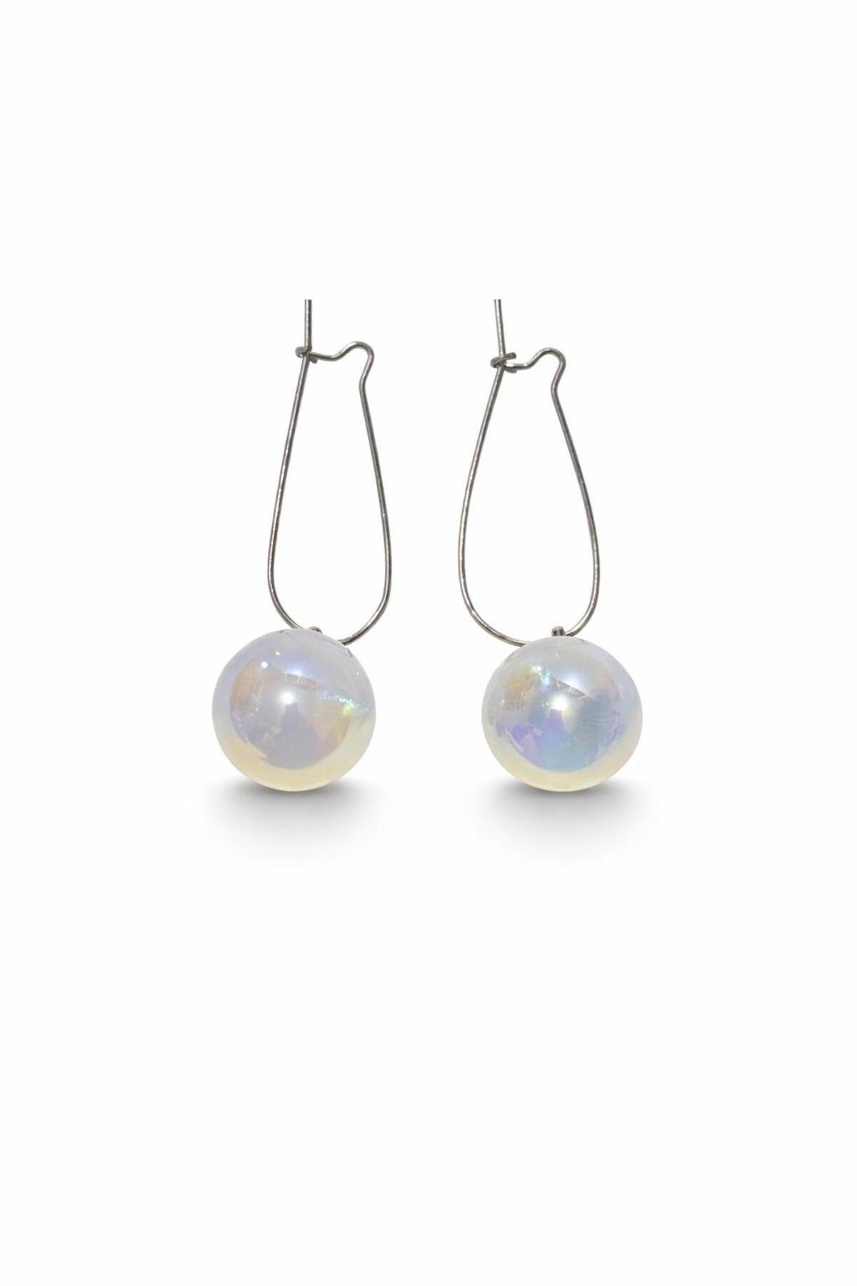 Bakımeri Jewelry Aurora İnci Detaylı Çelik Küpe