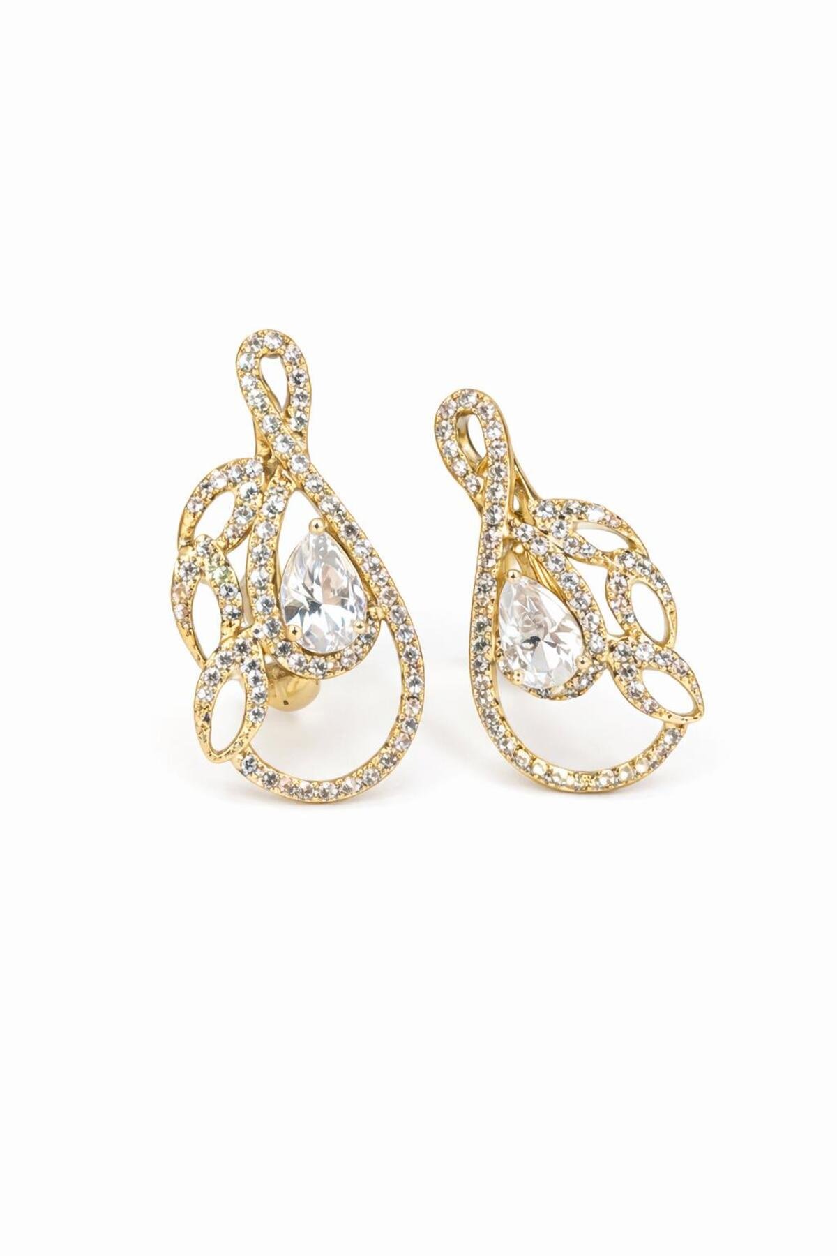 Xuping Gold Taşlı Zarif Küpe