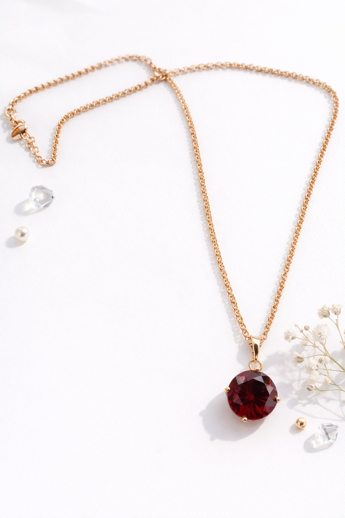 Kadın Altın Çelik Kolye,Kalp Kolye,Kalpli Çelik Kolye,Zirkon Taşlı Kolye